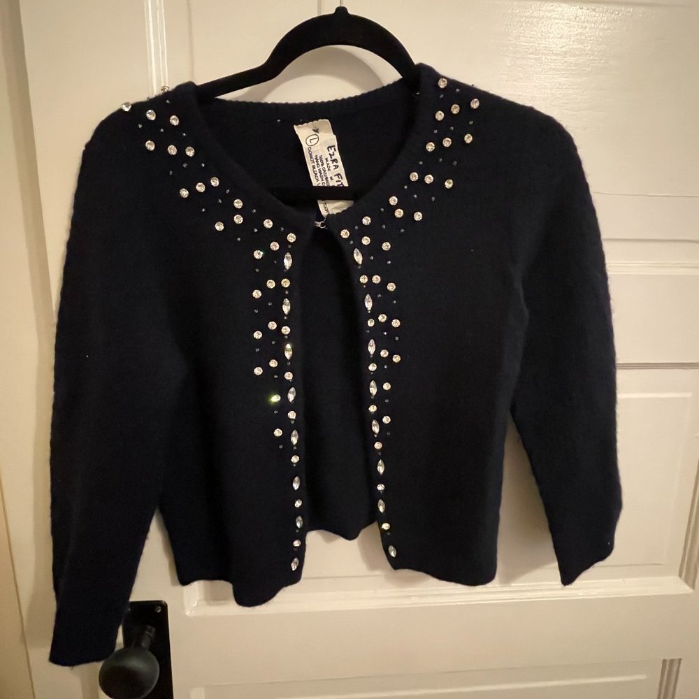 Ezra Fitch Cashmere Navy Sweater